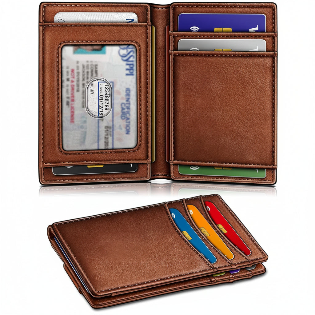 Nash™ | Minimalist Magnetic Wallet for Men – Card Holder & Money Clip