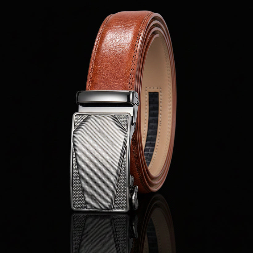 Lander™ | Men’s Leather Belt – Automatic Buckle Classic Style