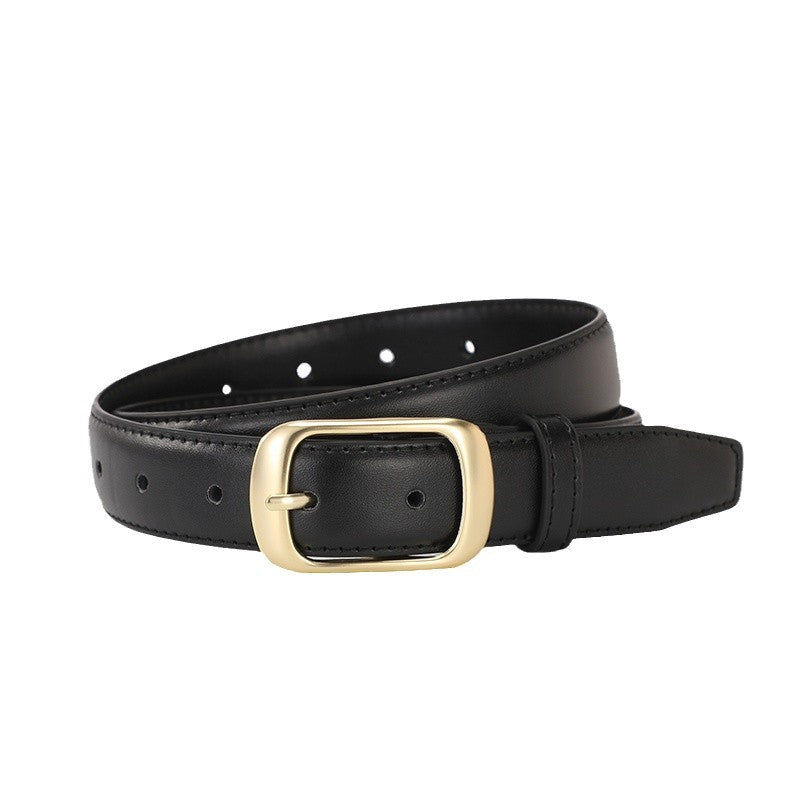 Francois™ | Black Leather Belt – Casual Jeans Style