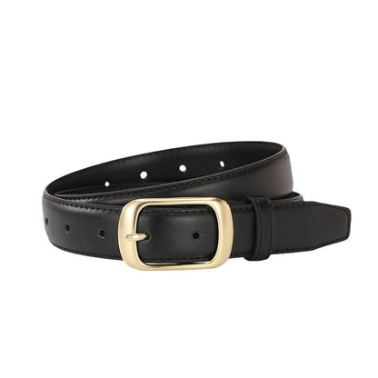 Francois™ | Black Leather Belt – Casual Jeans Style