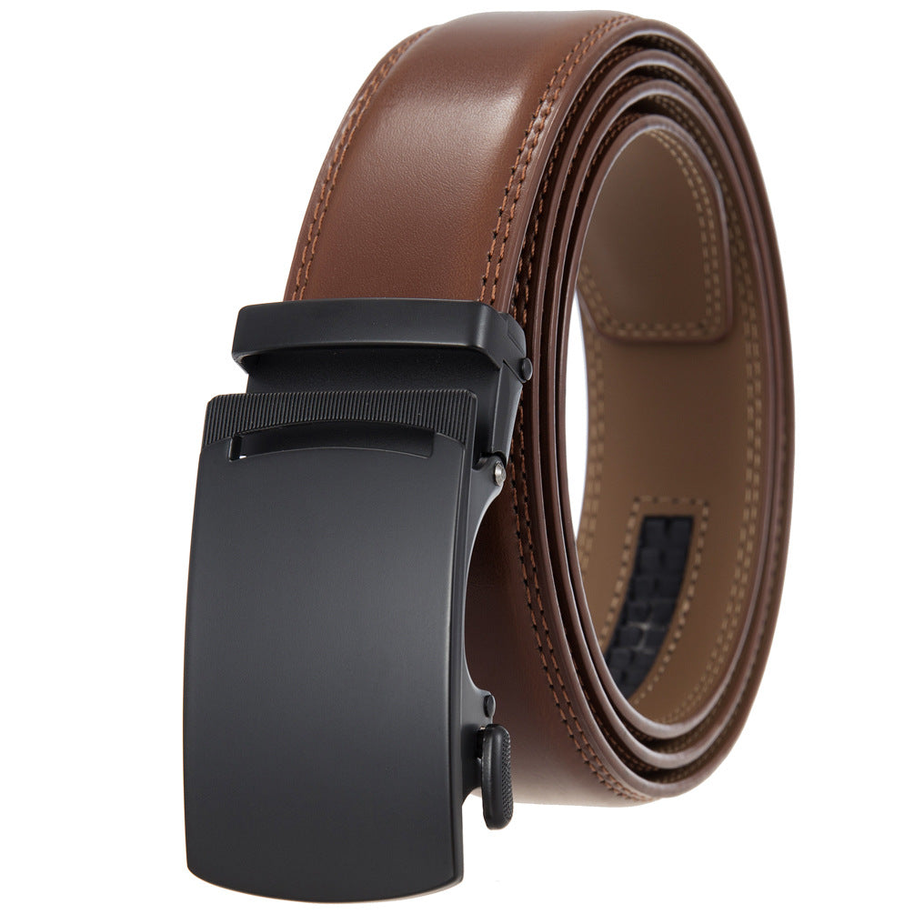 Ulrich™ | Men’s Automatic Buckle Leather Belt – 1.5 Inch Business Style