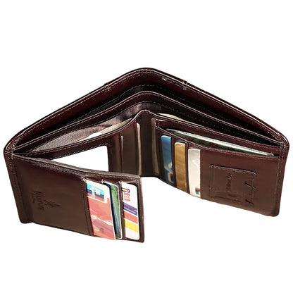 Allen™ | RFID Tri-Fold Cowhide Leather Men's Wallet