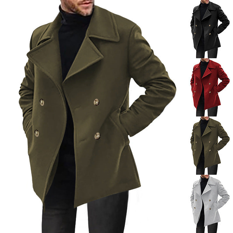 Gerrit | Herren Zweireiher-Mantel mit Klappentaschen — Klassischer Wintermantel in 4 Farben S–3XL | Westmere