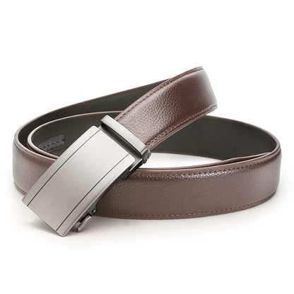 Reece™ | Men’s Cowhide Leather Belt – Automatic Buckle Business Style