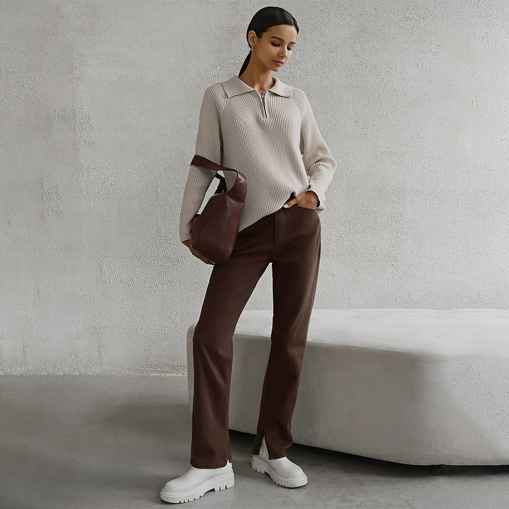 Women's Everyday Sweater, Soft-Touch Design | Flattering Relaxed Drape, Timeless Layer | 4 Colorways | S–L