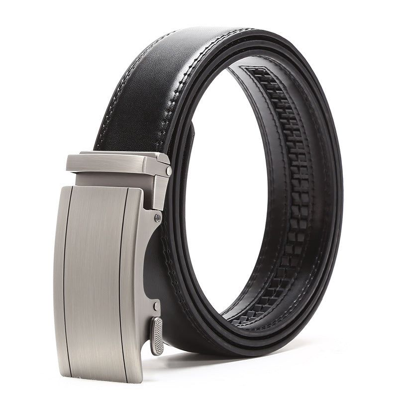 Reece™ | Men’s Cowhide Leather Belt – Automatic Buckle Business Style