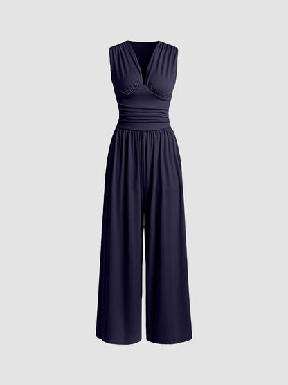 Charity™ | Elegant Sleeveless Wide-Leg Jumpsuit