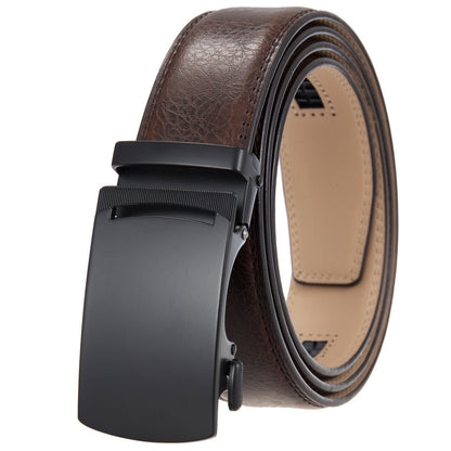 Ulrich™ | Men’s Automatic Buckle Leather Belt – 1.5 Inch Business Style