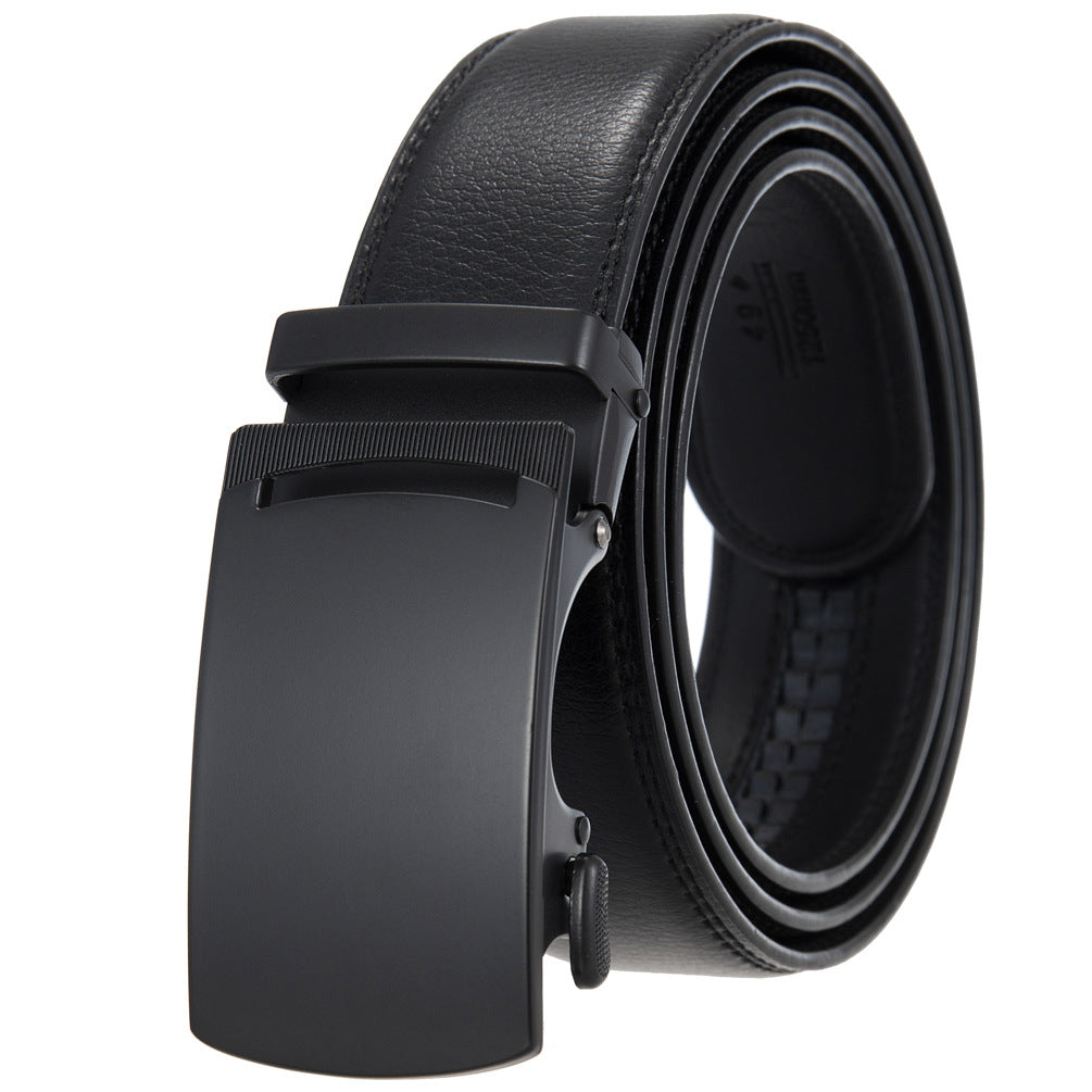 Ulrich™ | Men’s Automatic Buckle Leather Belt – 1.5 Inch Business Style