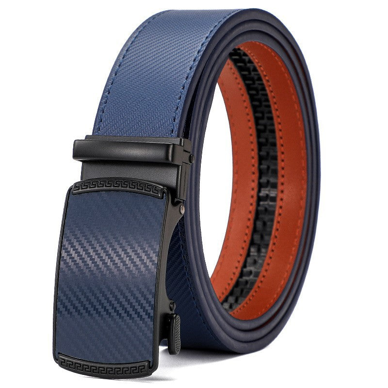 Dani™ | Men’s Two-Layer Leather Belt – Automatic Buckle Zinc Alloy