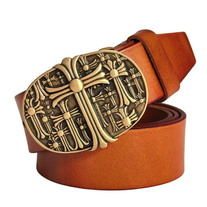 Rodman™ | Men’s Italian Cowhide Leather Belt – Copper Buckle