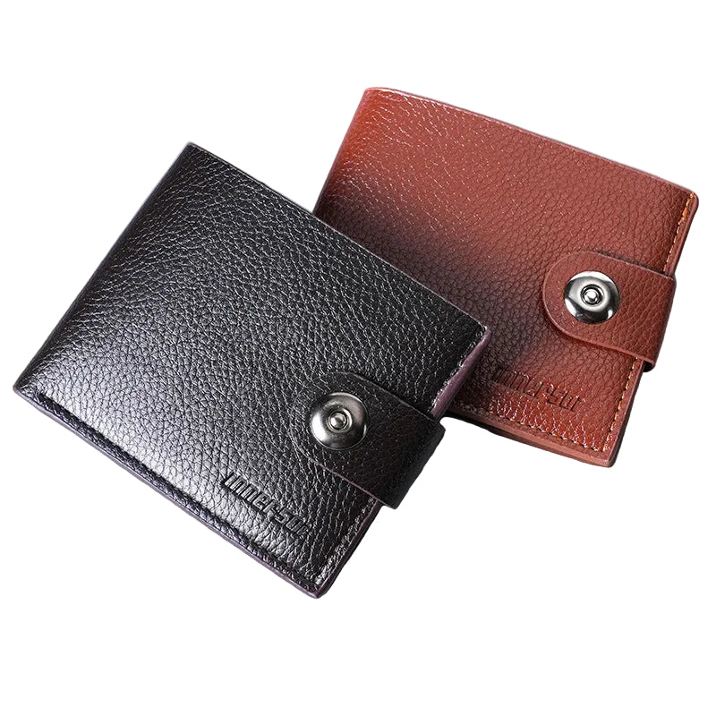 Harlan™ | Men’s Magnetic Buckle Wallet – Zipper Coin Pocket