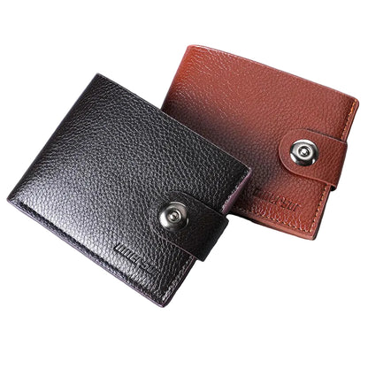 Harlan™ | Men’s Magnetic Buckle Wallet – Zipper Coin Pocket