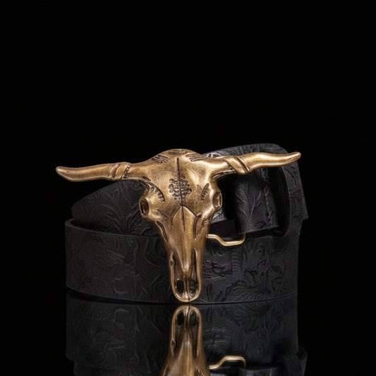 Dane™ | Vintage Embossed Men’s Leather Belt