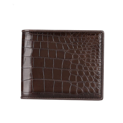 Wyatt™ | Crocodile Pattern Leather Men's Wallet – Business Casual