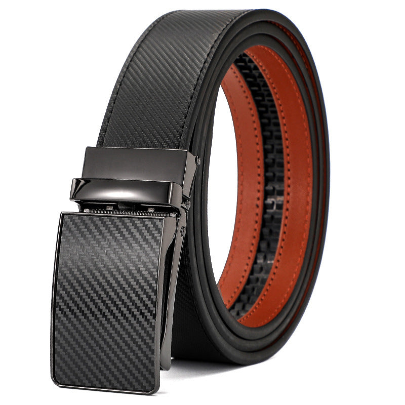 Dani™ | Men’s Two-Layer Leather Belt – Automatic Buckle Zinc Alloy
