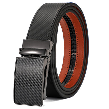 Dani™ | Men’s Two-Layer Leather Belt – Automatic Buckle Zinc Alloy