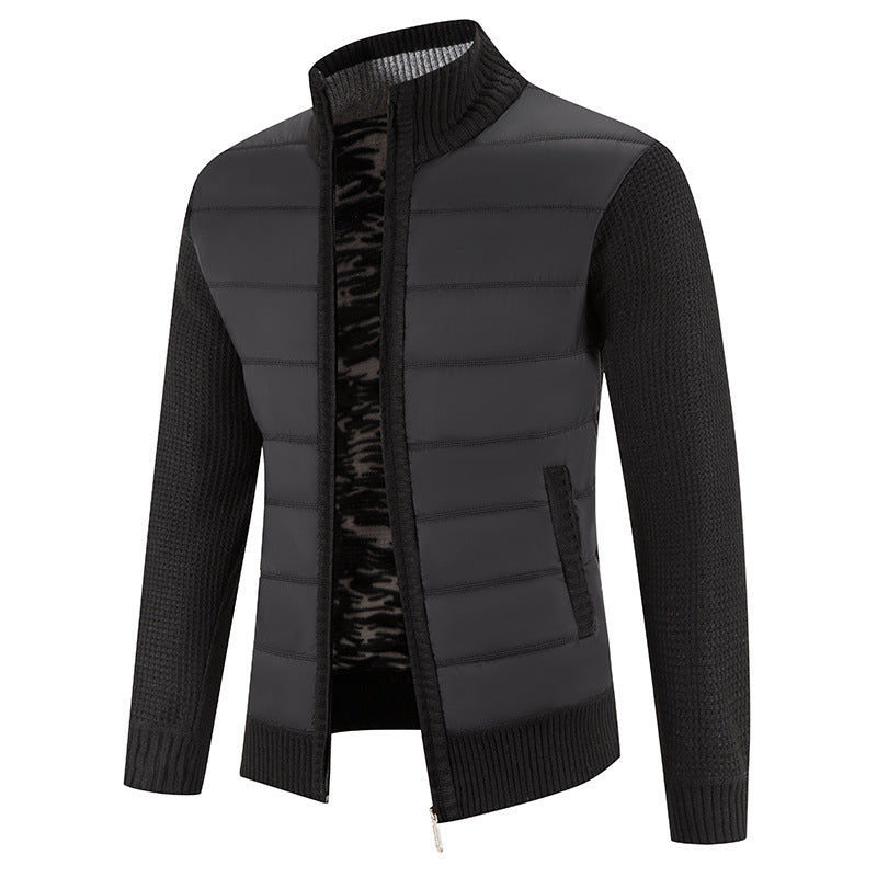 Bruno | Herren Bomberjacke mit Steppfront und Strickärmeln — Modern Bomber in 5 Farben M–3XL | Westmere