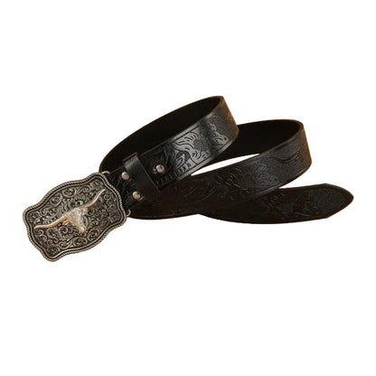 Cullen™ | Western Cowboy PU Leather Belt with Horse Buckle