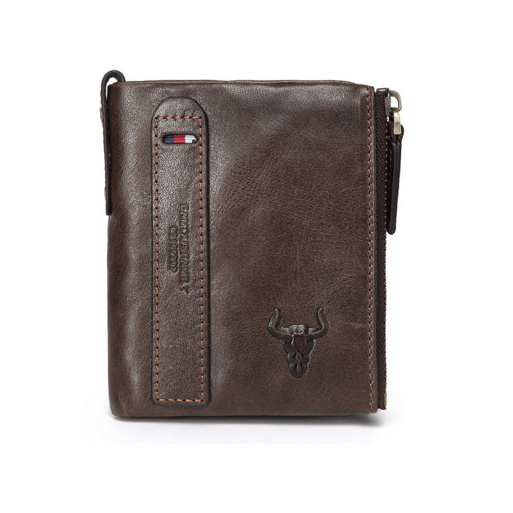 Harris™ | Handcrafted Leather Wallet With Zipper Coin Pocket