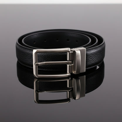 Arvid™ | Men’s Reversible Genuine Leather Belt with Rotating Pin Buckle