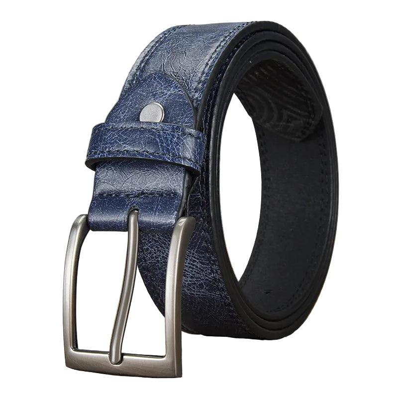 Lyndon™ | Men’s Vintage PU Leather Belt – Wide Buckle Casual Style