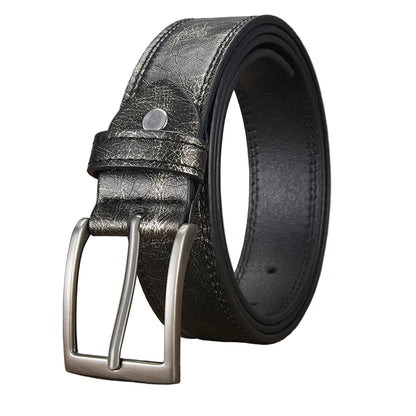 Lyndon™ | Men’s Vintage PU Leather Belt – Wide Buckle Casual Style