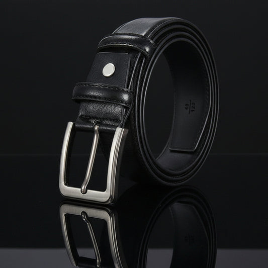 Isaias™ | Cowhide Leather Belt – Retro Pin Buckle