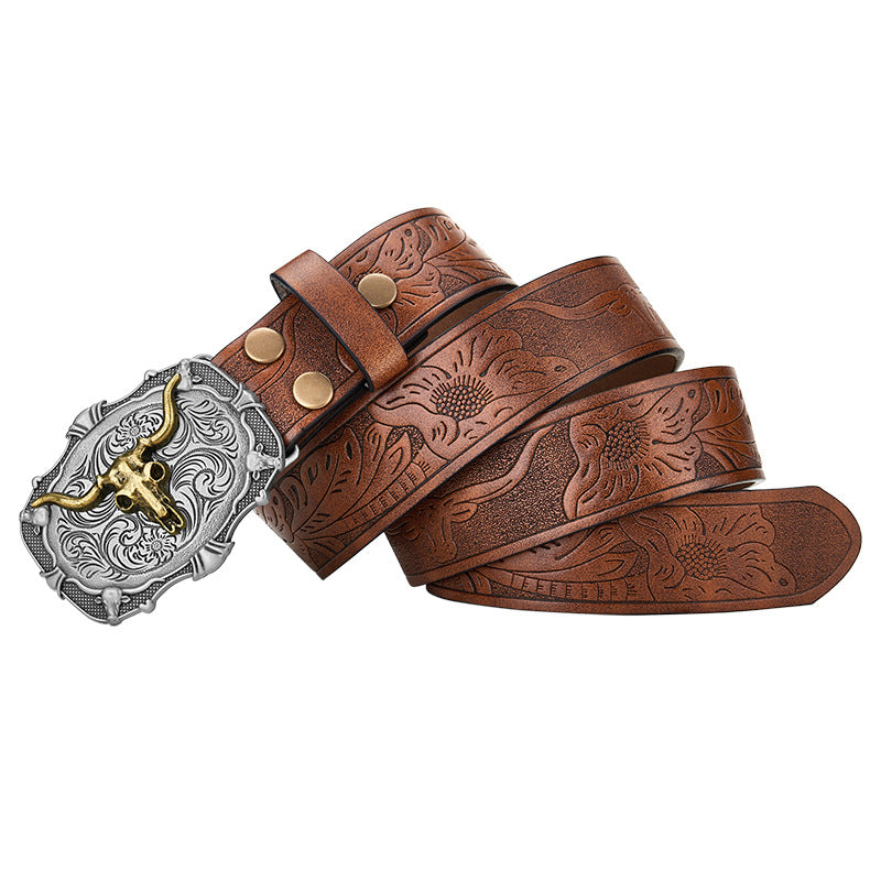 Darby™ | Men’s Retro Punk Wide Leather Belt