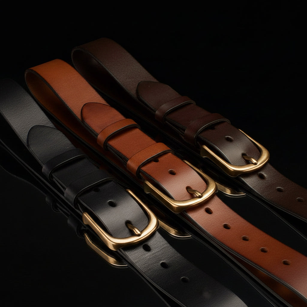 Ernest™ | Handmade Cowhide Leather Belt – Retro Casual Style