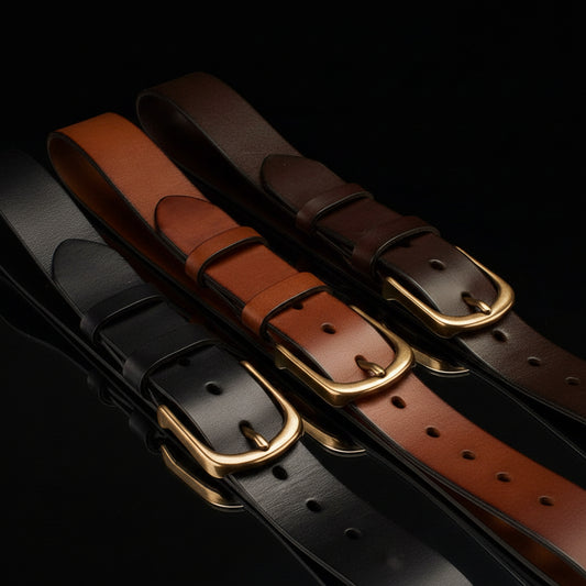Ernest™ | Handmade Cowhide Leather Belt – Retro Casual Style