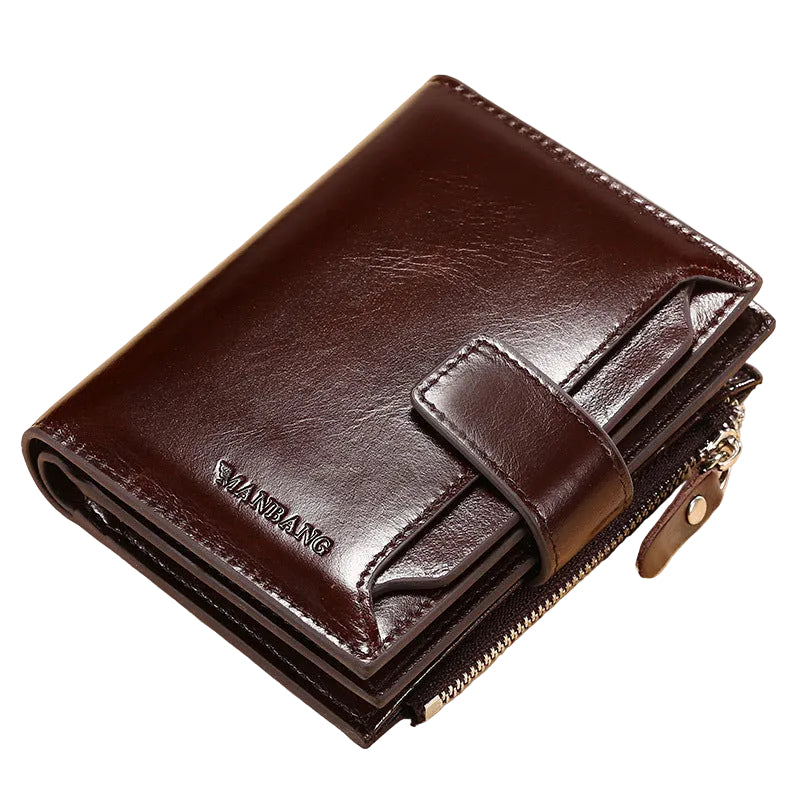 John™ | Cowhide Leather Multi-Function Card Holder Wallet
