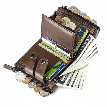 Marcus™ | Secure RFID Leather Zip Wallet