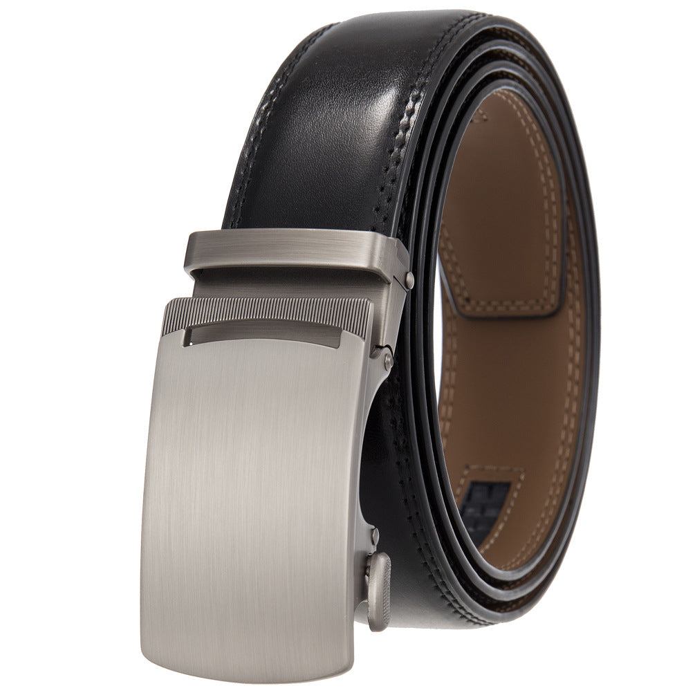 Ulrich™ | Men’s Automatic Buckle Leather Belt – 1.5 Inch Business Style