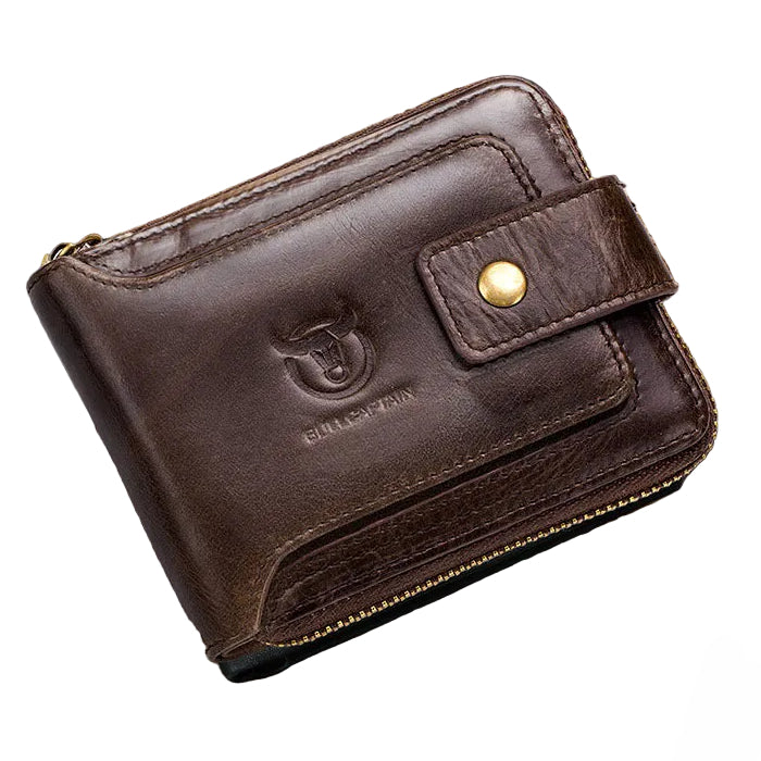 Khalid™ | Cowhide Leather Zipper Wallet