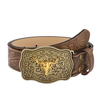 Granger™ | Unisex Punk Leather Belt – Rhinestone & Stud Detail
