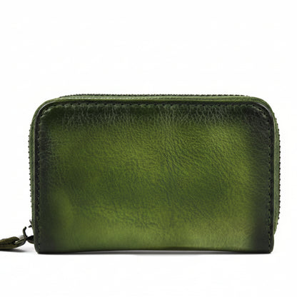 Pete™ | Genuine Leather Zipper Mini Card Holder Wallet