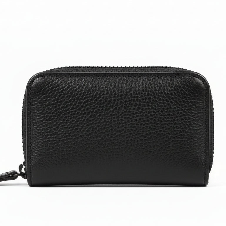 Pete™ | Genuine Leather Zipper Mini Card Holder Wallet