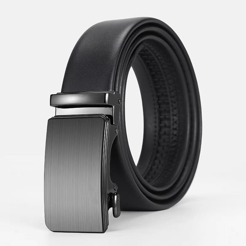 Rashad™ | Men’s Genuine Leather Dress Belt – Automatic Buckle