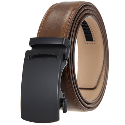 Ulrich™ | Men’s Automatic Buckle Leather Belt – 1.5 Inch Business Style
