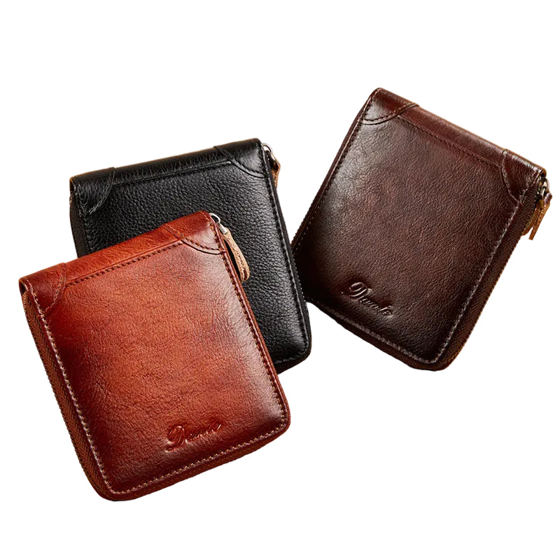 Oscar™ | Genuine Leather Zipper Multi-Card Wallet