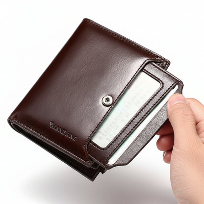 John™ | Cowhide Leather Multi-Function Card Holder Wallet