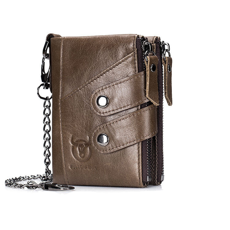 Marcus™ | Secure RFID Leather Zip Wallet