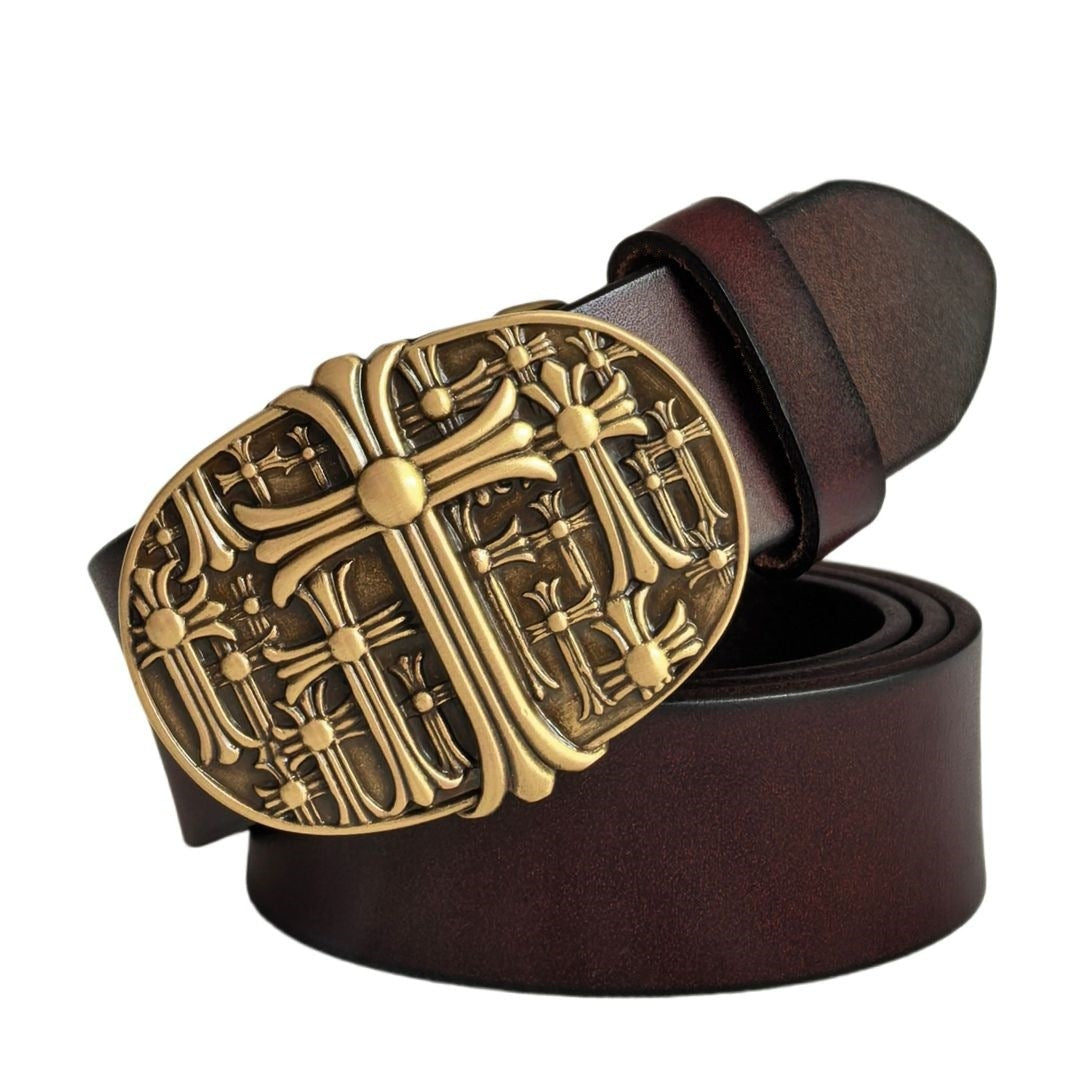Rodman™ | Men’s Italian Cowhide Leather Belt – Copper Buckle