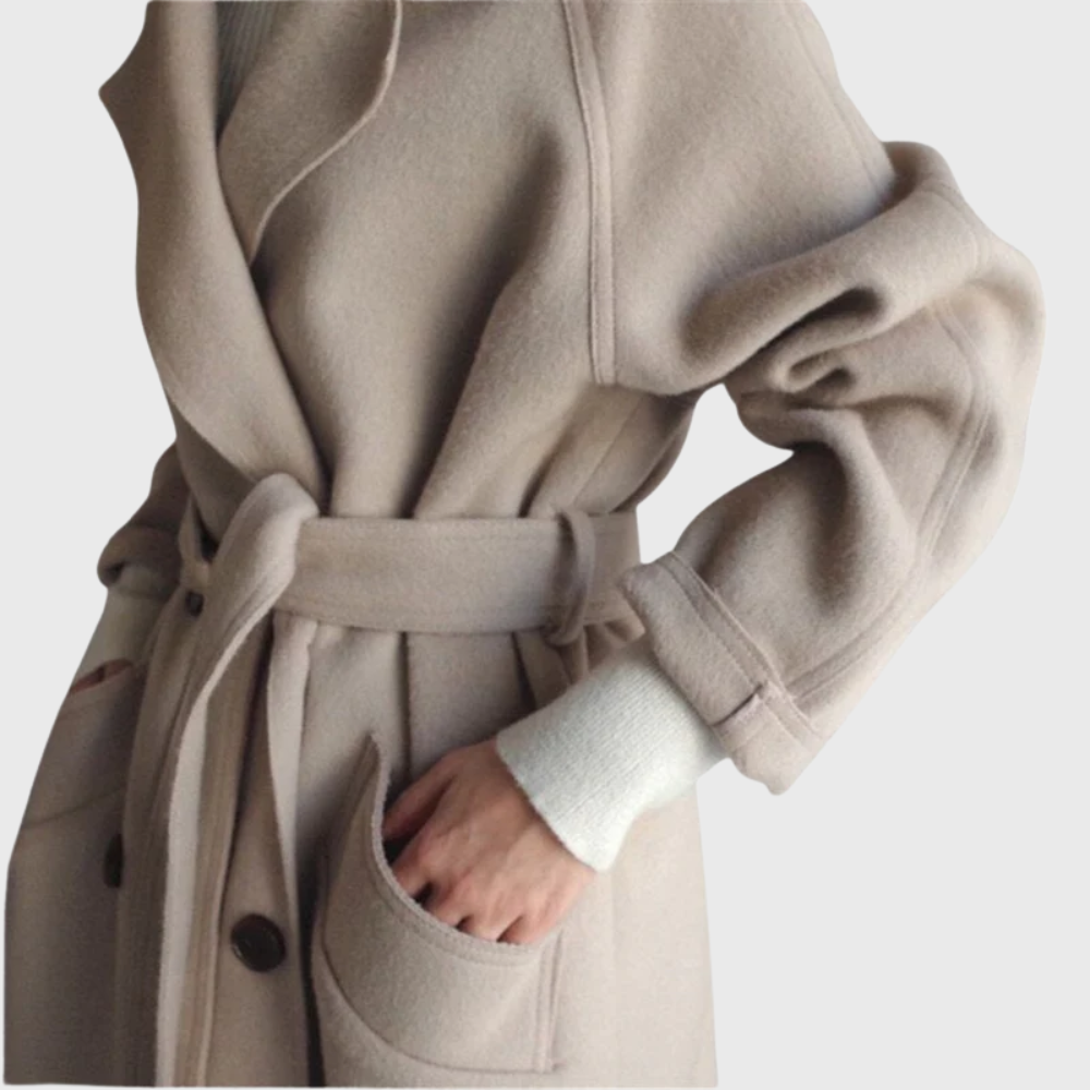 Women's Longline Overcoat, Elongating Silhouette | Soft-Touch Drape, Wearable Everyday Layer | Beige, Brown or Black | S–2XL