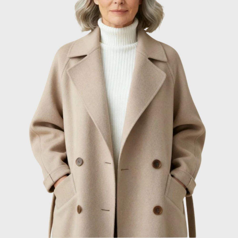 Women's Longline Overcoat, Elongating Silhouette | Soft-Touch Drape, Wearable Everyday Layer | Beige, Brown or Black | S–2XL