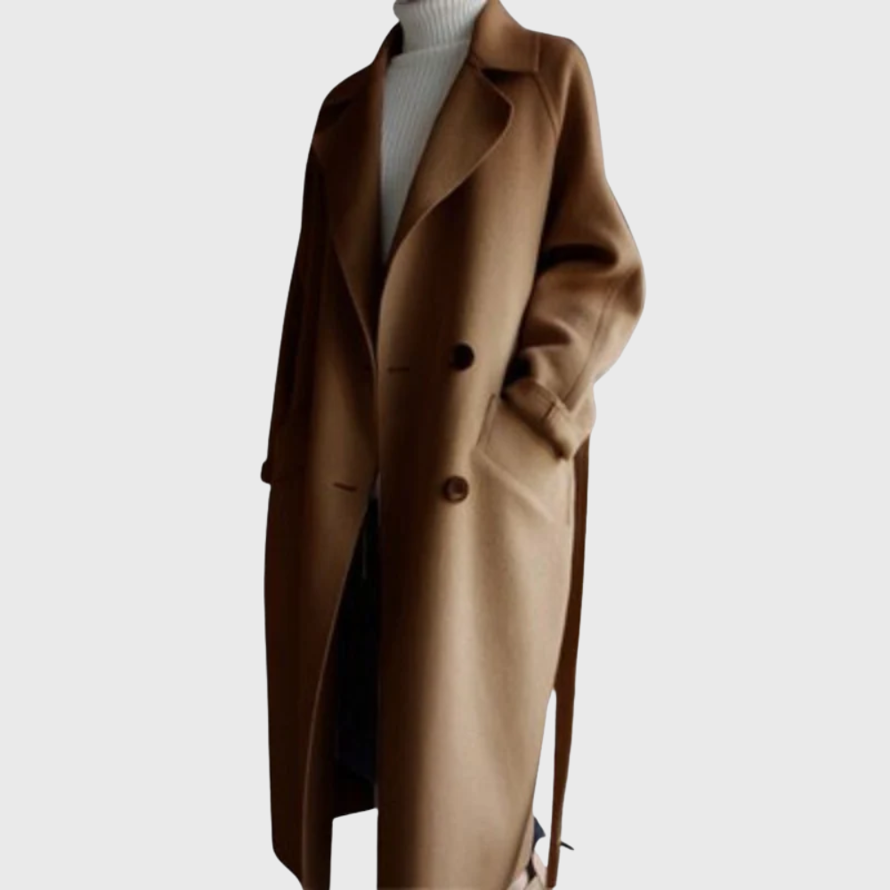 Women's Longline Overcoat, Elongating Silhouette | Soft-Touch Drape, Wearable Everyday Layer | Beige, Brown or Black | S–2XL