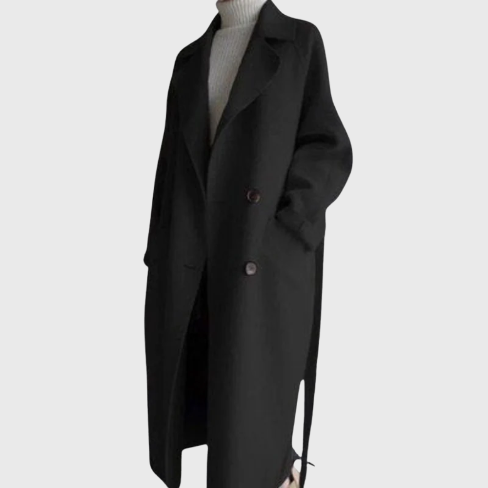 Women's Longline Overcoat, Elongating Silhouette | Soft-Touch Drape, Wearable Everyday Layer | Beige, Brown or Black | S–2XL