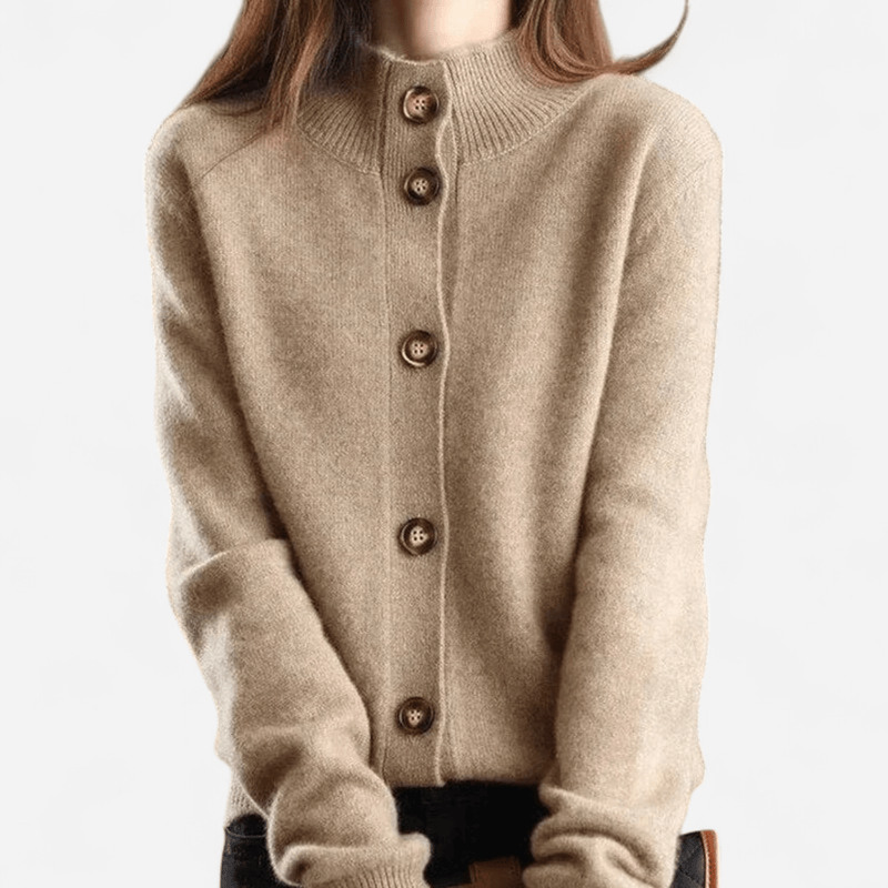 Jennifer Womens Cashmere Cardigan, Button Front