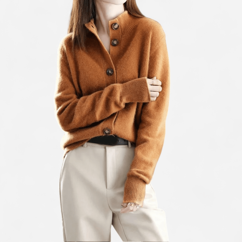 Jennifer Womens Cashmere Cardigan, Button Front